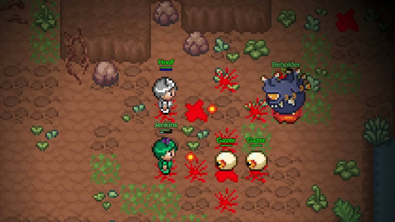 Combat against a Beholder and Gazers