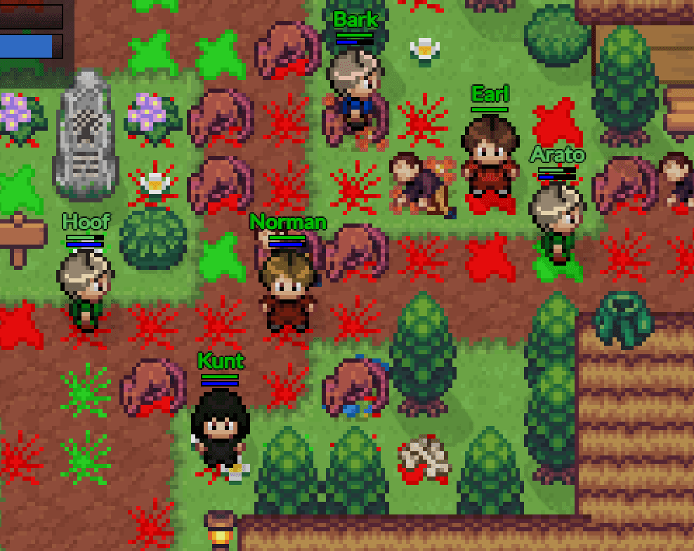Players gathered around Earl during Eldria's first public playtest
